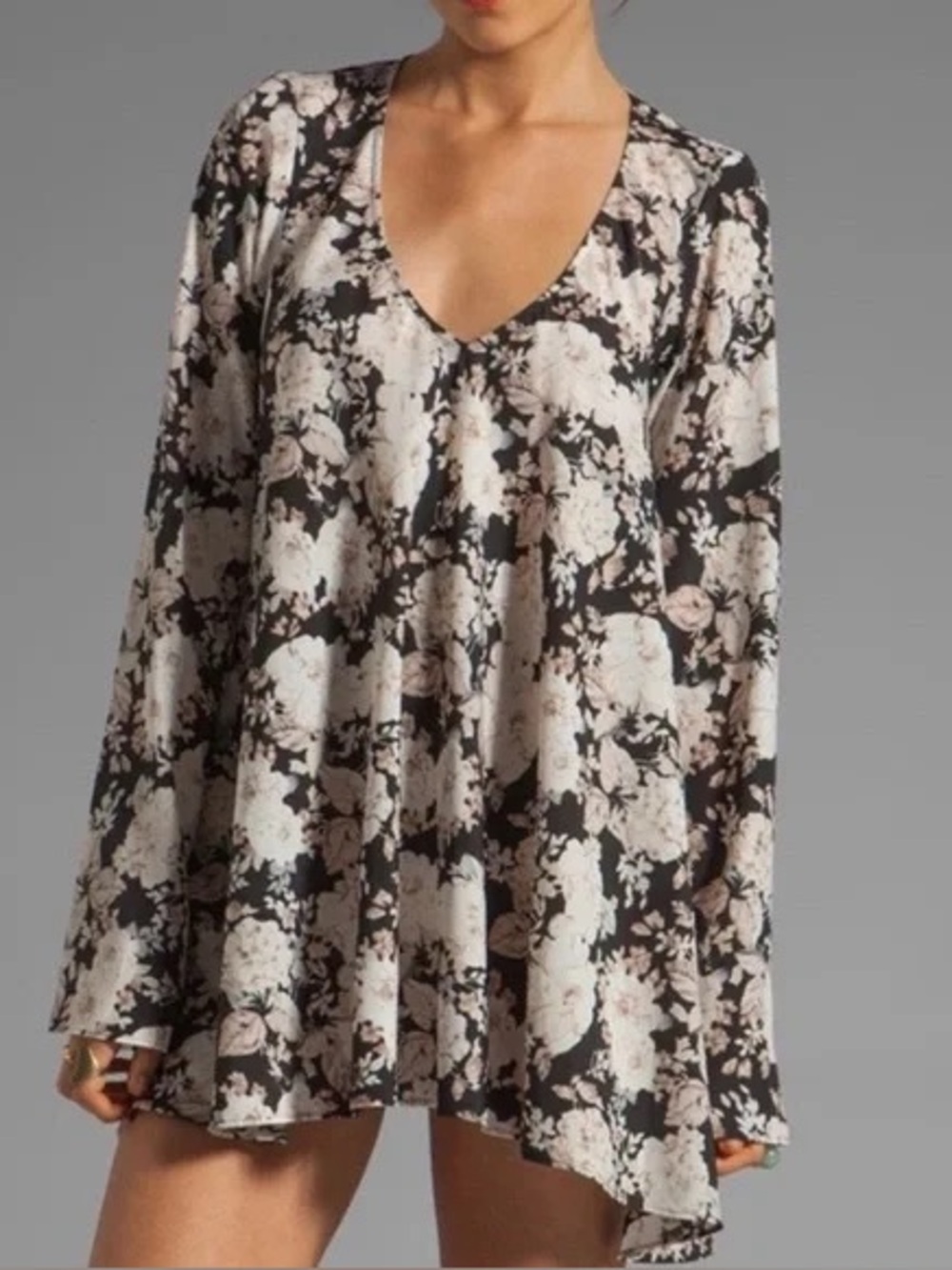 For Love & Lemons Day Tripper Bell Sleeve Mini Dress